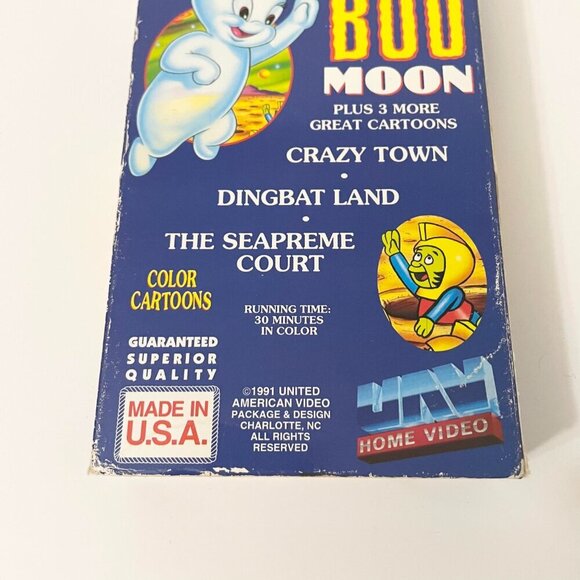 Vth 90s Casper The Friendly Ghost In Boo Moon VHS - Picture 10 of 13